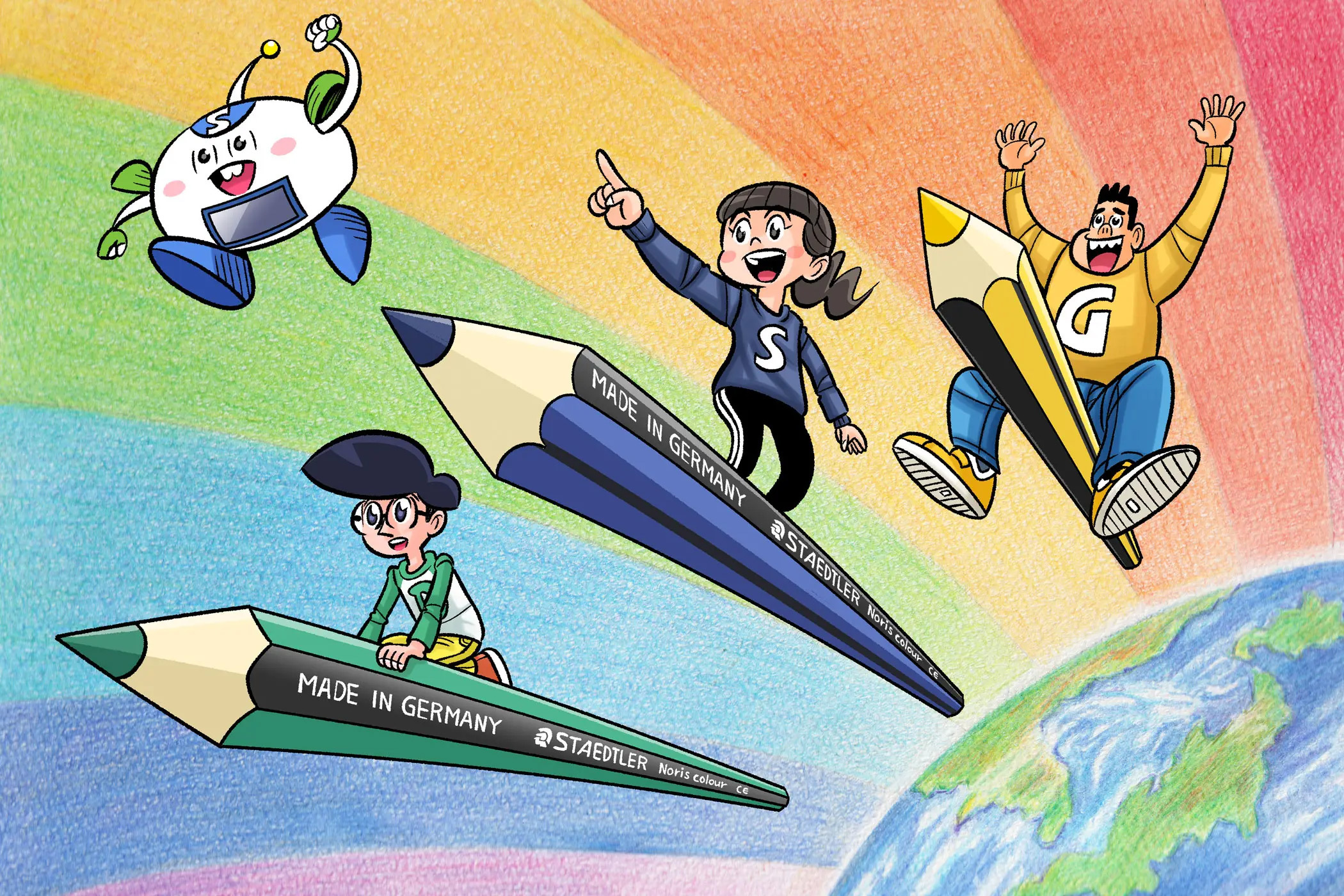 学研キッズネット『地球防衛隊SDGs』とノリスカラー色鉛筆がコラボ