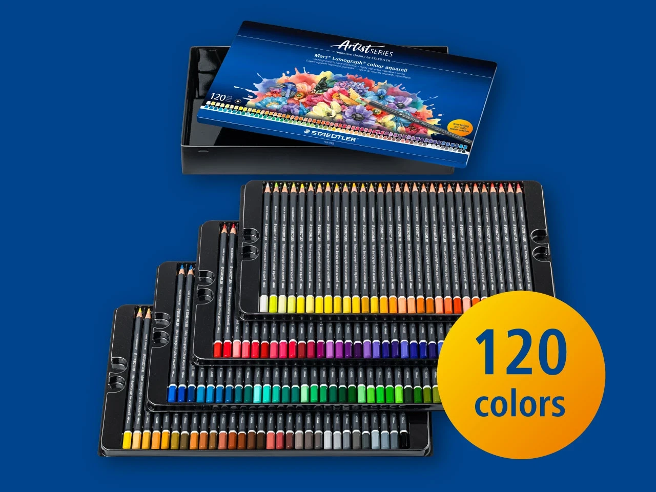 マルス ルモグラフ 水彩色鉛筆 120 colors